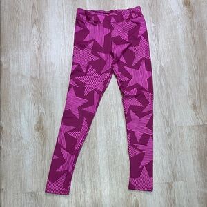 Rockets of Awesome Pink Star Print Active Leggings Girl’s size 12 Athleisure
